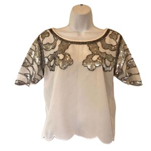 English Rose poly crop top S